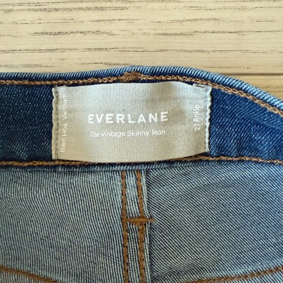 Everlane The Authentic Stretch High-Rise Skinny Button Fly Size 27 - Picture 5 of 9